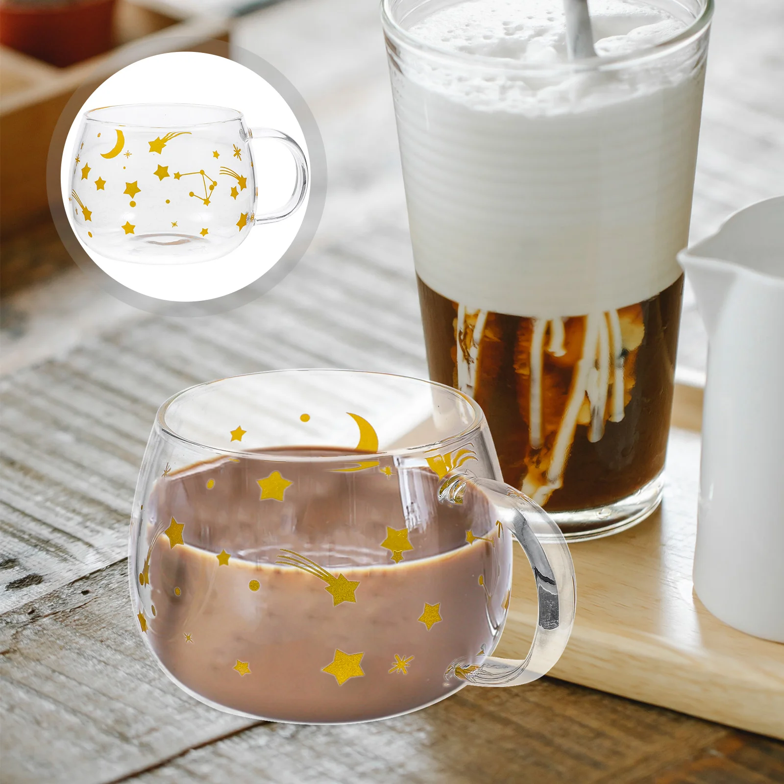 

Mug Latte Cup Coffee Tea Espresso Cups Mugs Clear Drink Glasses Water Cappuccino