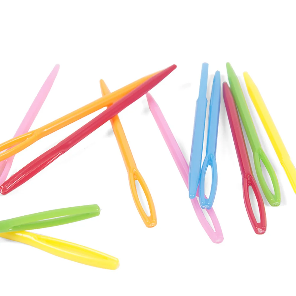 40 шт. пластиковые швейные иглы с большим ушком безопасные ткацкие инструменты