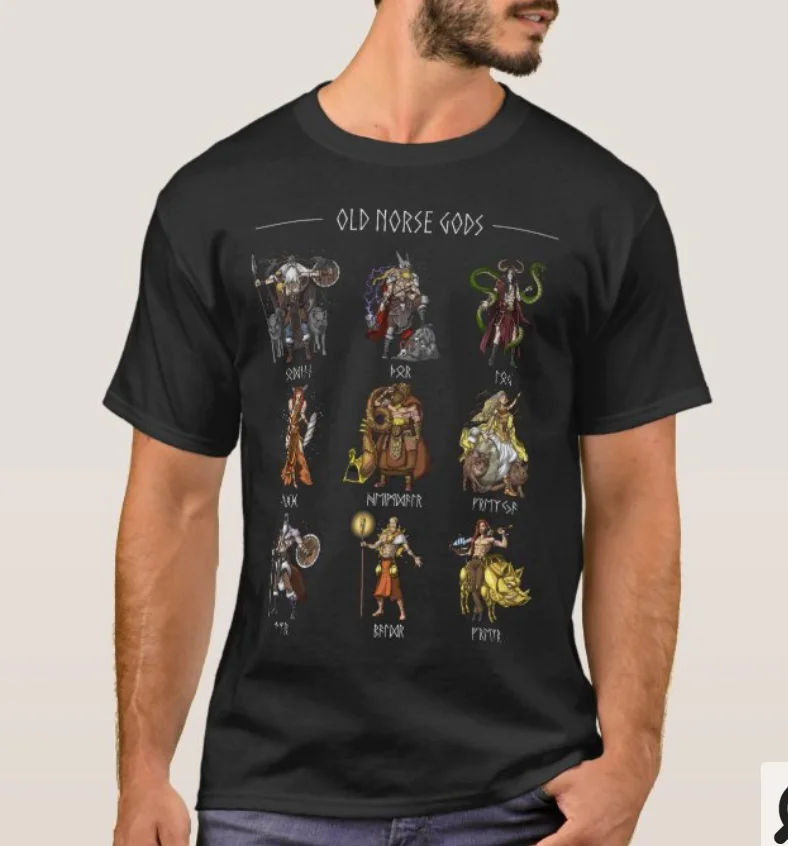

Ancient Scandinavian Mythology Old Norse Gods T-Shirt. Summer Cotton Short Sleeve O-Neck Mens T Shirt New S-3XL