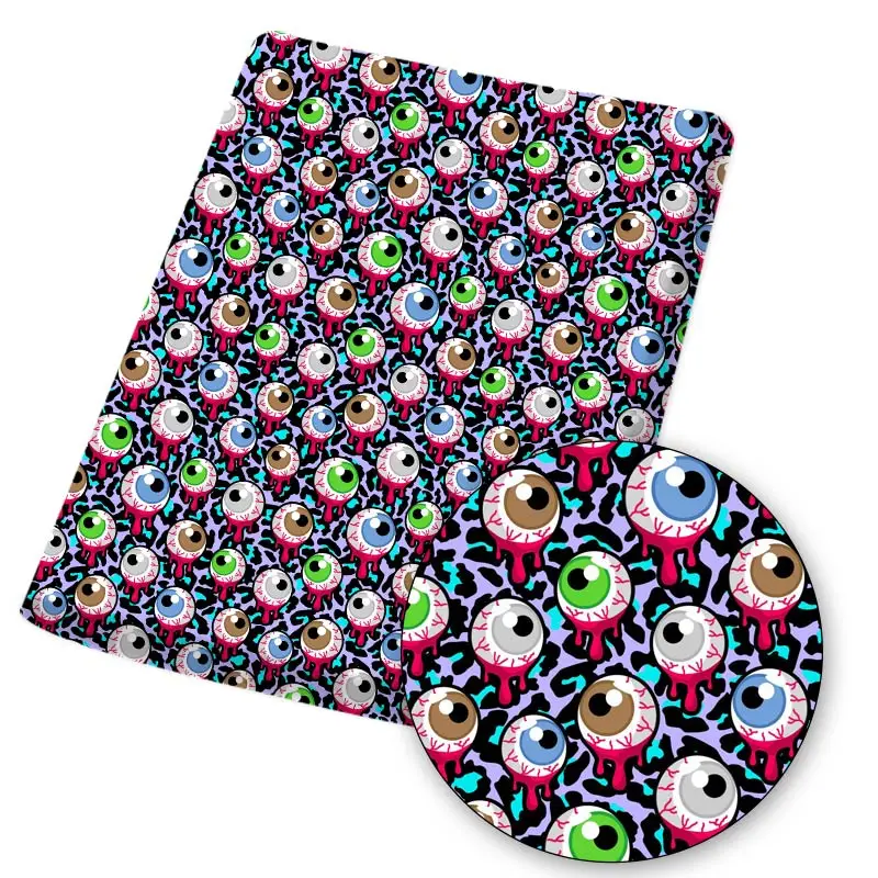 Полиэфирная хлопчатобумажная ткань с принтом тыквы на Хэллоуин платье для