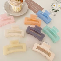 2022 popular solid color large barrette crab hair claws bath clip ponytail holder for lady women girls hair accessories gifts