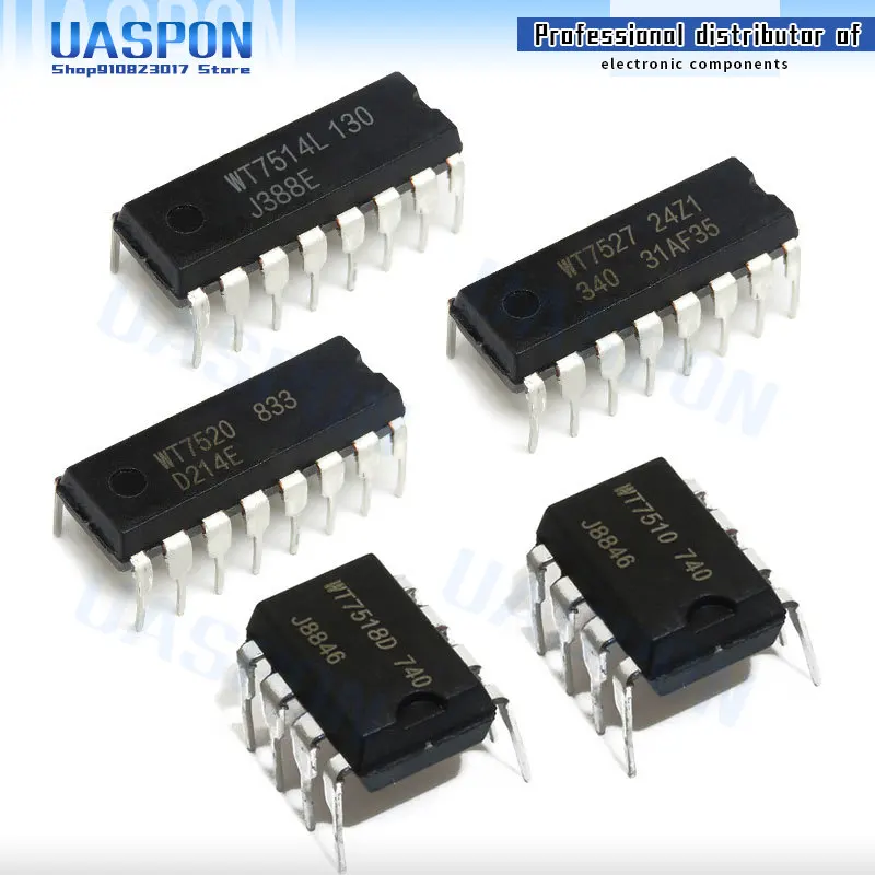5 шт. WT7527S DIP16 WT7527 DIP-16 WT7527 N161 DIP WT7520 WT7514L WT7514 WT7518D WT7518 WT7510 DIP-8