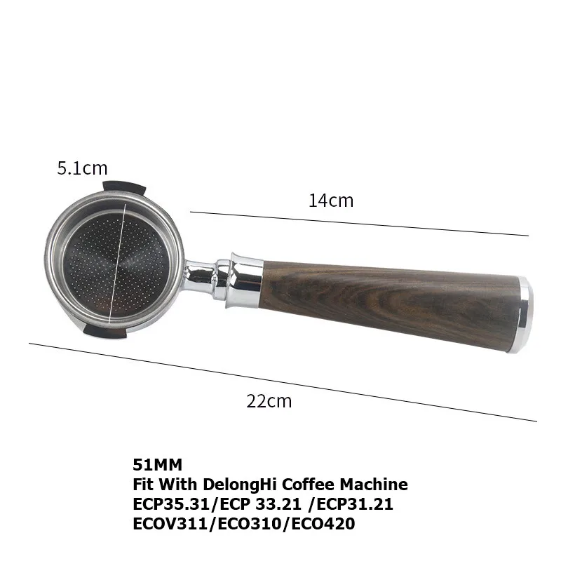 

Бездонный портафильтр для Delonghi ECP33.21 ECP35.31 из нержавеющей стали