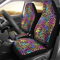 colorful leopard cheetah animal print abstract art car seat covers pair 2 front seat covers car seat protector car accessorie