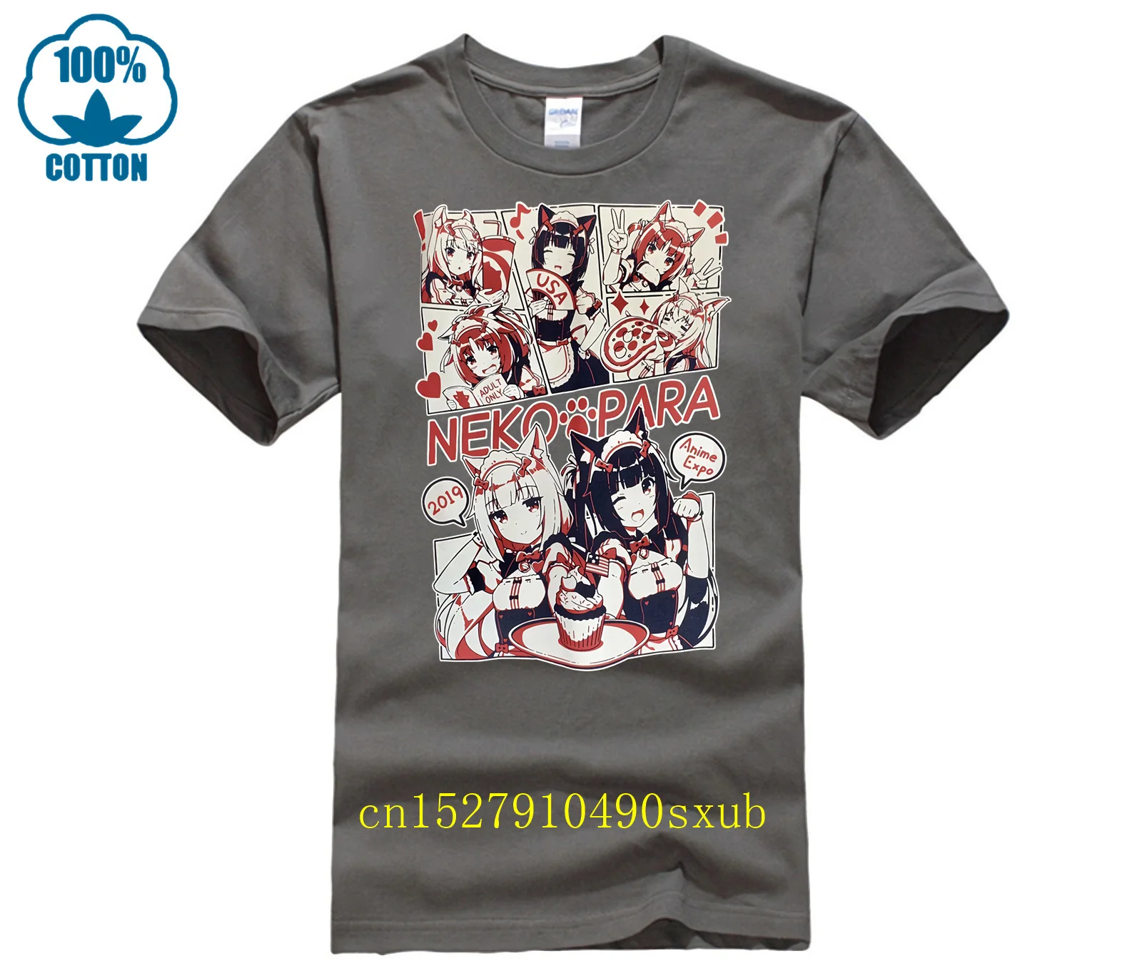 Футболка с изображением аниме Экспо некопара кадава