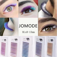 gradient red green blue purple color eyelash extension individual faux mink ombre false eye colored lashes makeup tool