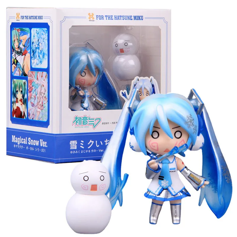Кавайная экшн-фигурка Хатсуне Мику из аниме Улыбка 10 5 см модель снежной