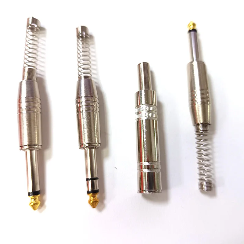 6 35 мм 5 аудио мужской женский моно стерео разъем для пайки позолоченный металл 2