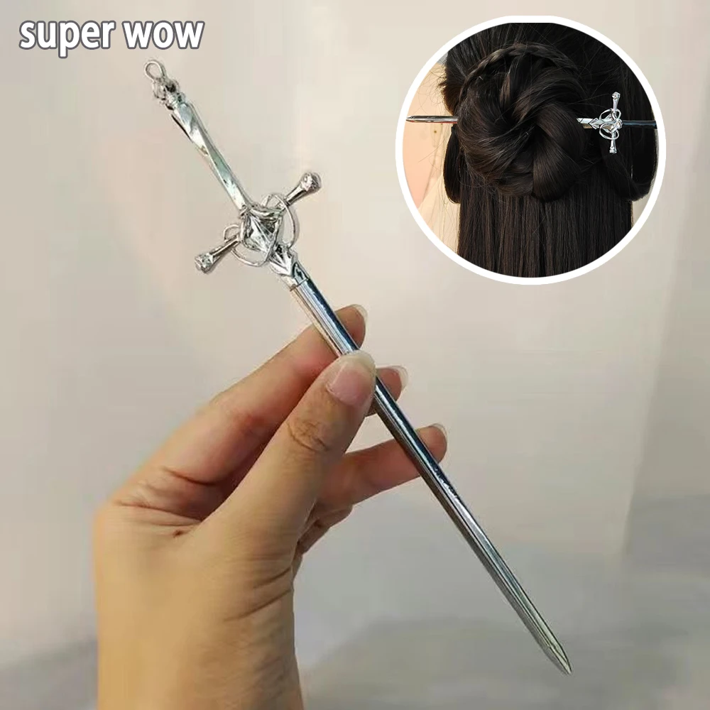 

Trendy Sword Hairpin Hair Accessories Women Back of The Head Pan Hair Ornament Fringe Pendant Hairpin Fashion Dish Hair Tool
