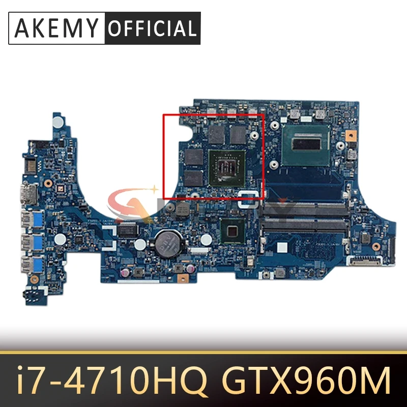

For Acer aspire VN7-591 VN7-591G Laptop motherboard 14206-1 448.02W02.0011 CPU i7 4710HQ GPU GTX960M tese OK Mainboard