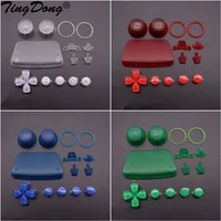 replacement transparent full set buttons touchpad decorative trim shell button with joystick ring for ps5