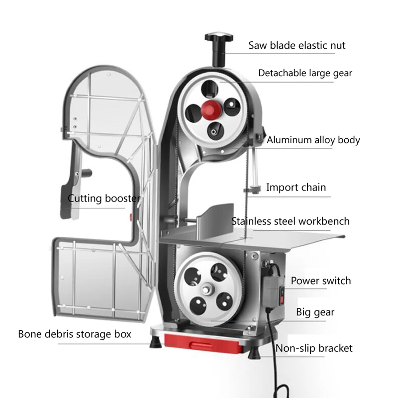 

Desktop Stainless Steel Bone Saw Electric Bone Saw Machine Home Bone Saw Machine Kitchen Equipment