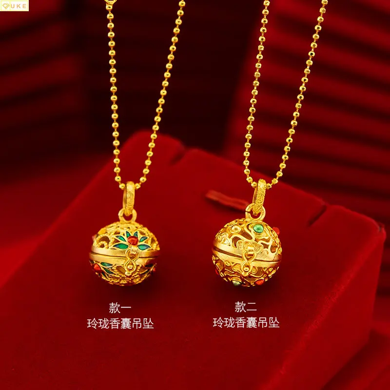

Ожерелье из чистого золота 999 пробы, кулон для женщин с бриллиантами, ювелирные изделия, настоящая твердая Подвеска из 24-каратного золота, Женская цепочка Au750