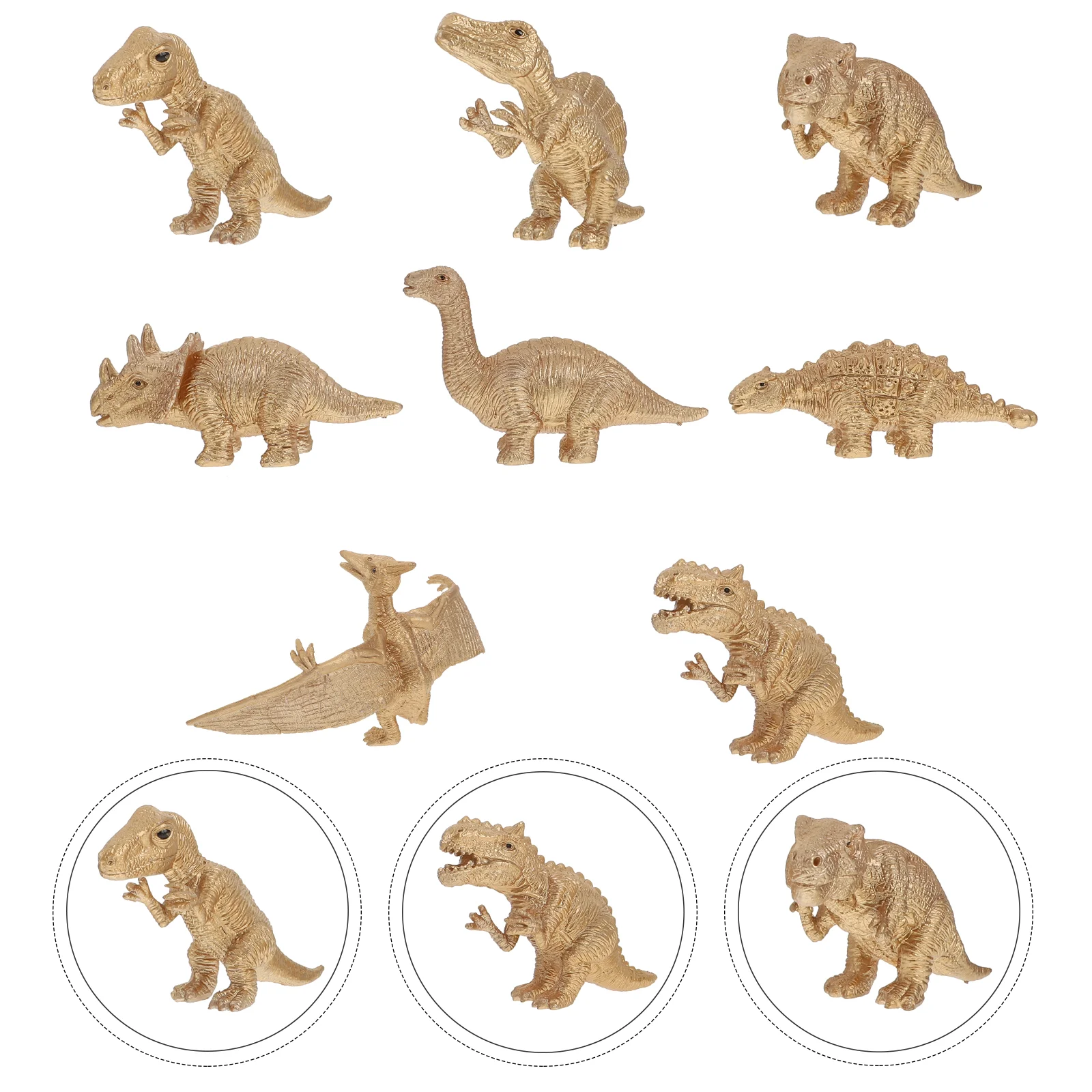 

Костюм золотого динозавра 8 шт., детские игрушки, креативные модели динозавров, цифры, маленькие фигурки, формы из ПВХ