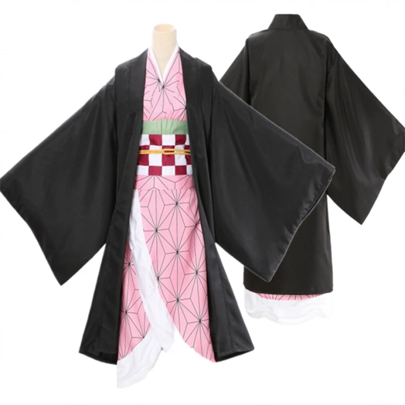 

Demon Slayer Kamado Nezuko Cosplay Halloween Anime Game Haori Kimono Set Party Dress Up Carnival Party Dress