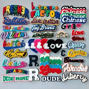 Promotion Stocked Embroidered Patch Custom Colorful Repair Alphabet Letters  Embroidered Chenille Badge Iron on Adhesive Clothes - China Custom Chenille  Patch Sweatshirt and Chenille Patch All Black price