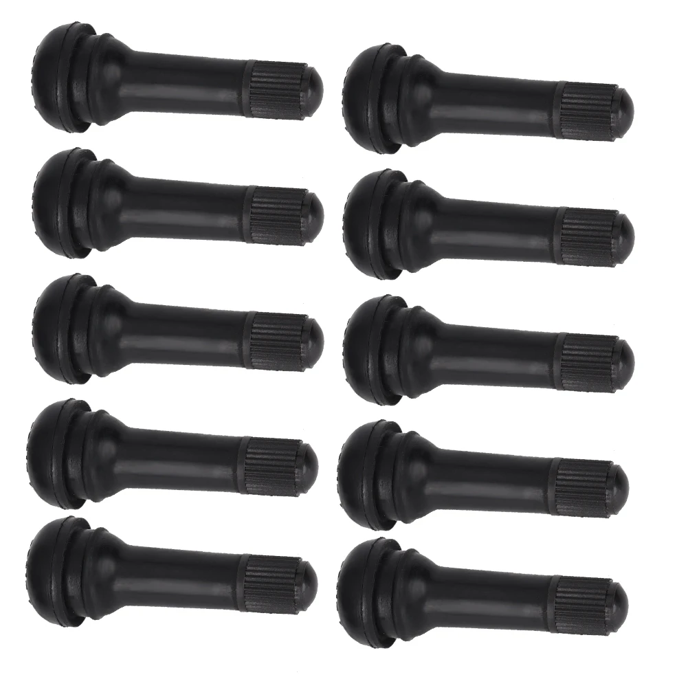 

10Pcs TR414 Wheel Snap Tire Valves Stem with Dust Cap without Valve Core