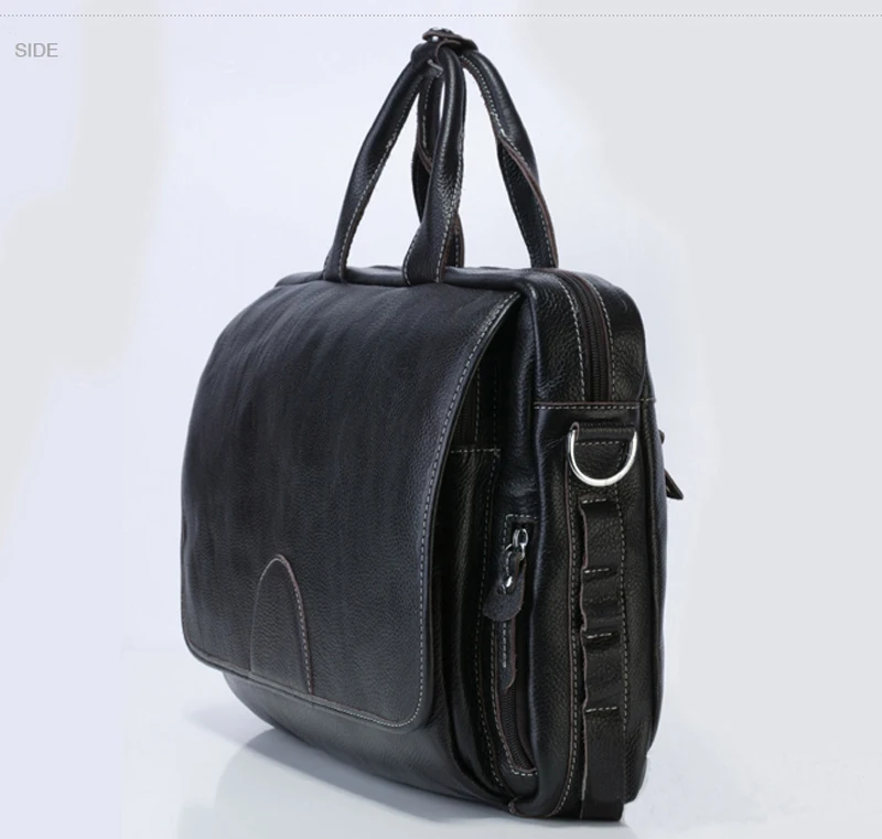 Портфель мужской из натуральной кожи для ноутбука 14 дюймов