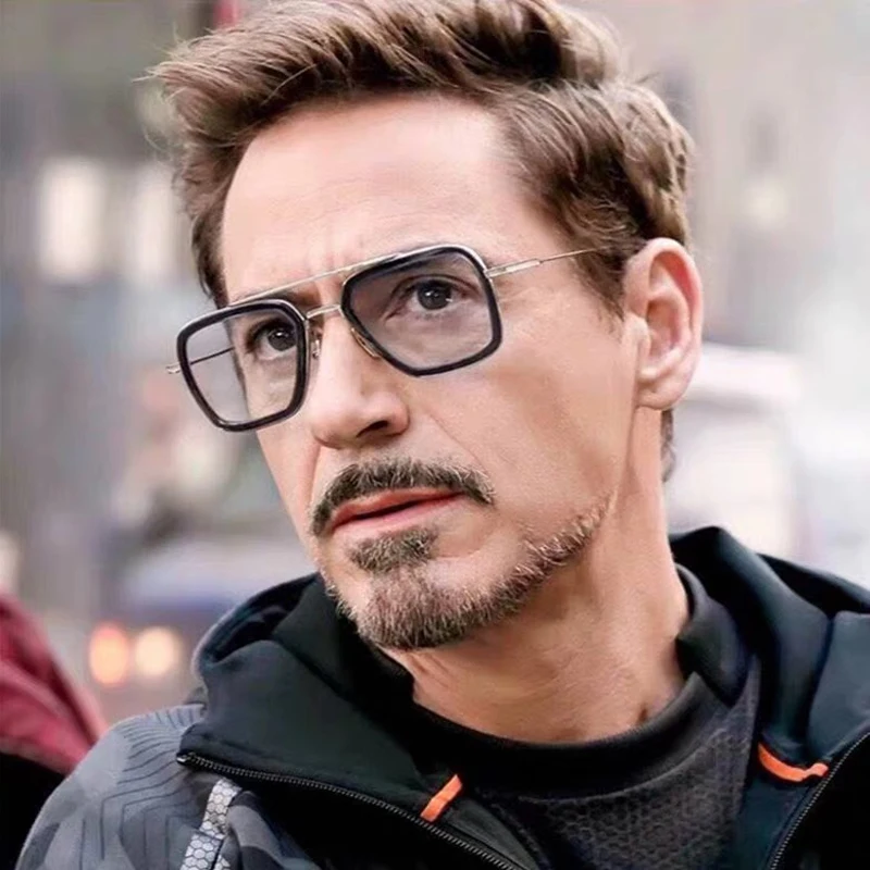 

Fashion Tony Stark Style for Women Sunglasses Men Square Brand Design Sun Glasses Oculos Retro Male Iron Man Oculos