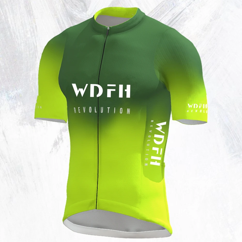 WDFH Велоспорт Джерси Команда мужской летний Дорожный комплект Майо велосипедная
