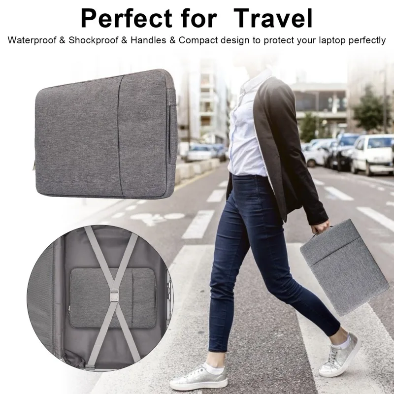 Universal 11 13 inch Notebook Bag Laptop Sleeve Case for Macbook Huawei HP Dell Computer Pocket Tablet Briefcase Carry Handbag images - 6