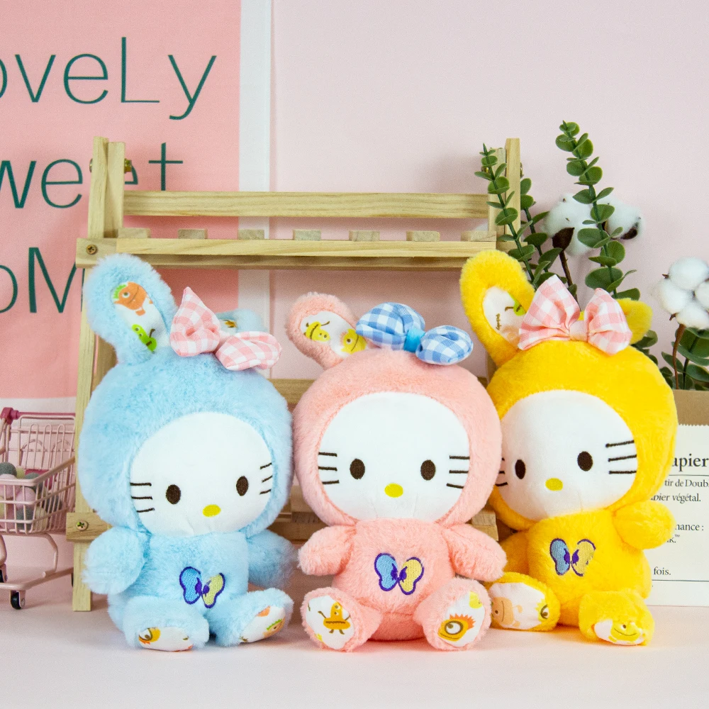 

Sanrio Cinnamoroll 20cm Hello KT Cat Plush Dolls Kawaii My Melody Kuromi Purin Anime Cartoon Plushie Doll Toy Gifts For Kids