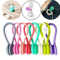 multifunction magnetic color cable winder for phone charging wire headphone cord organizer clips mini magnet data line manager