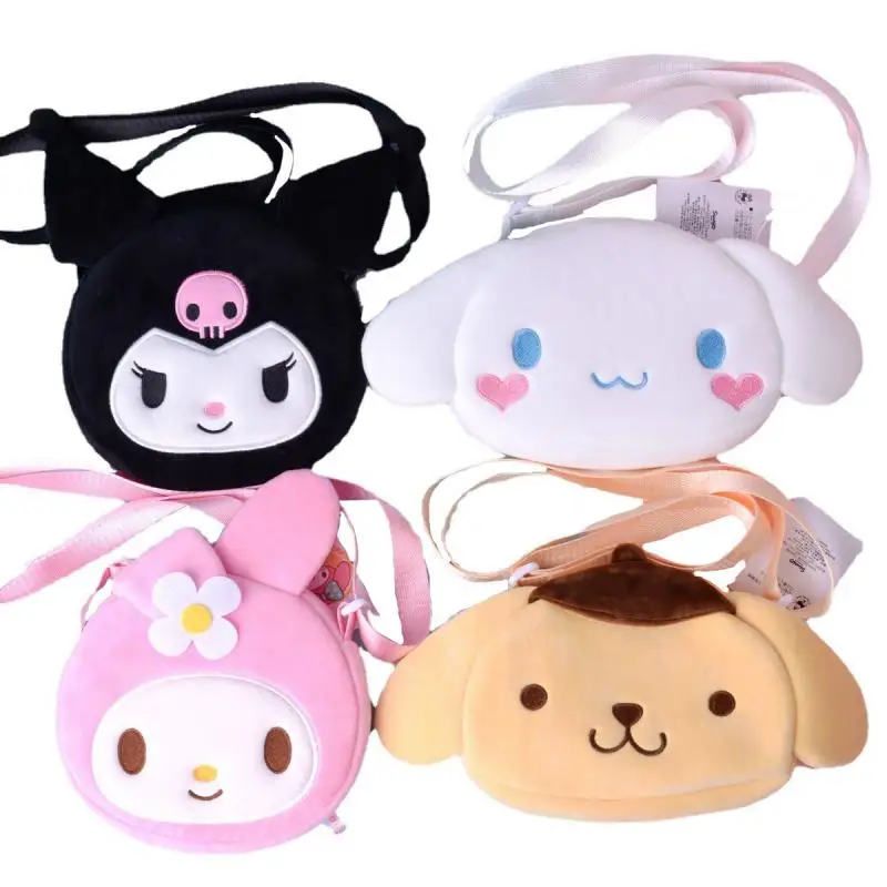 

14/30 см Kawaii Sanrio Kuromi My Melody Cinnamoroll pompurin мультяшный персонаж Plushie сумка на плечо кошелек милый изысканный подарок