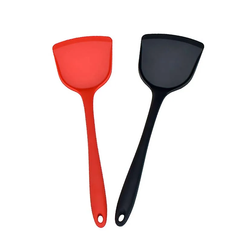 

1 шт., антипригарный силиконовый лопатка, термостойкая силиконовая лопатка с длинной ручкой, кухонная утварь для готовки TS1