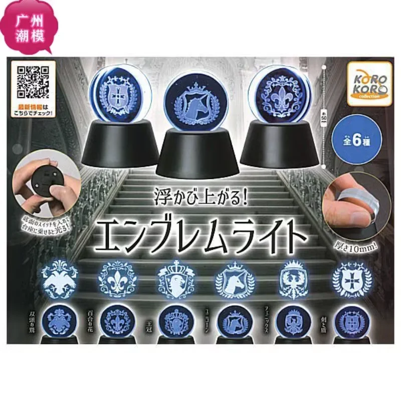 

IP4 Japan Gashapon Capsule Toys Figure Cute Kawaii Floating Badge Light Miniature Gachapon Figurine Anime Decor Gift