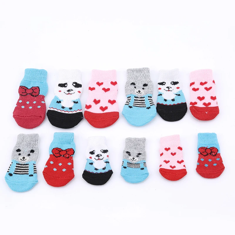 

Fashion Pet Dog Puppy Cat Shoes Slippers Non-Slip Socks Pet Cute Indoor For Small Dogs Cats Snow Boots Socks