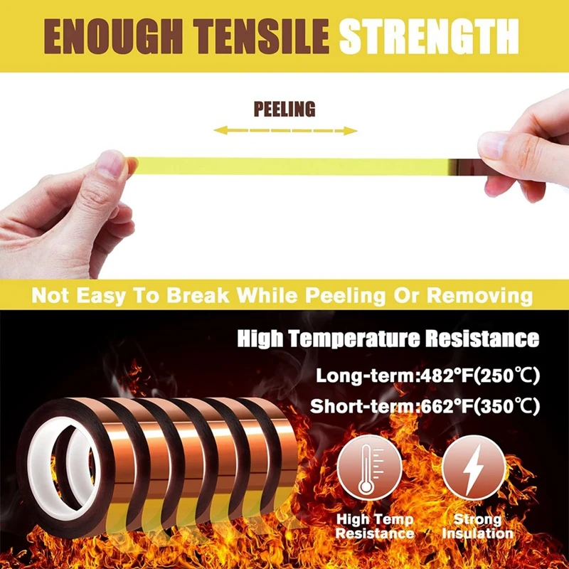 Термостойкая лента 6 рулонов 10 мм x 33 м