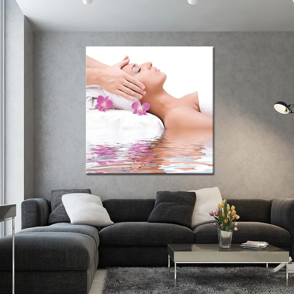 

1 Piece Spa Massage Poster Canvas Painting HD Prints Wall Art Health Beauty Facial Massage Picture for Beauty salon Decor