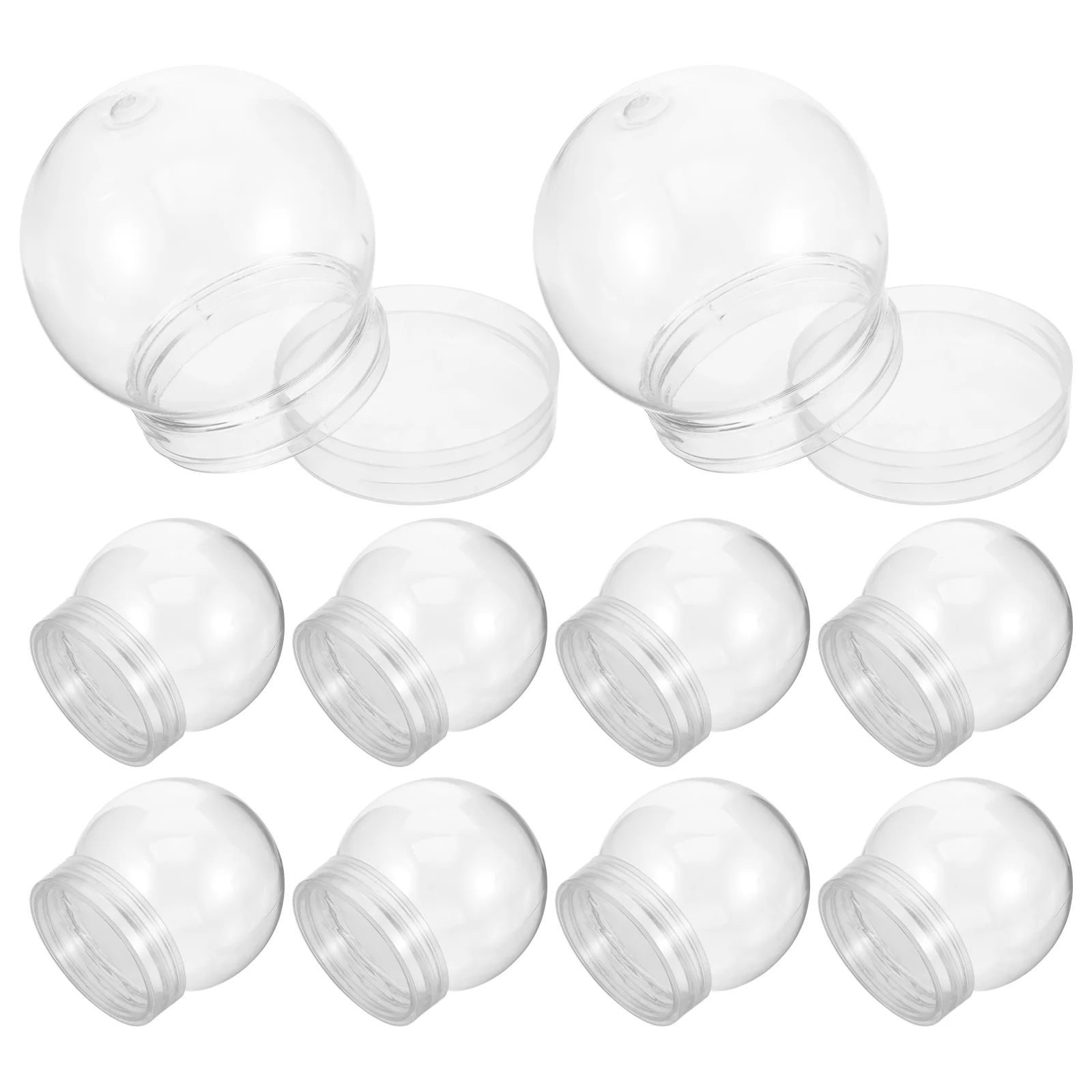 

10 Pcs Mini Jars DIY Snow Globe Globes Girls Water Snowglobes Plastic Bottle Adults Unique Child