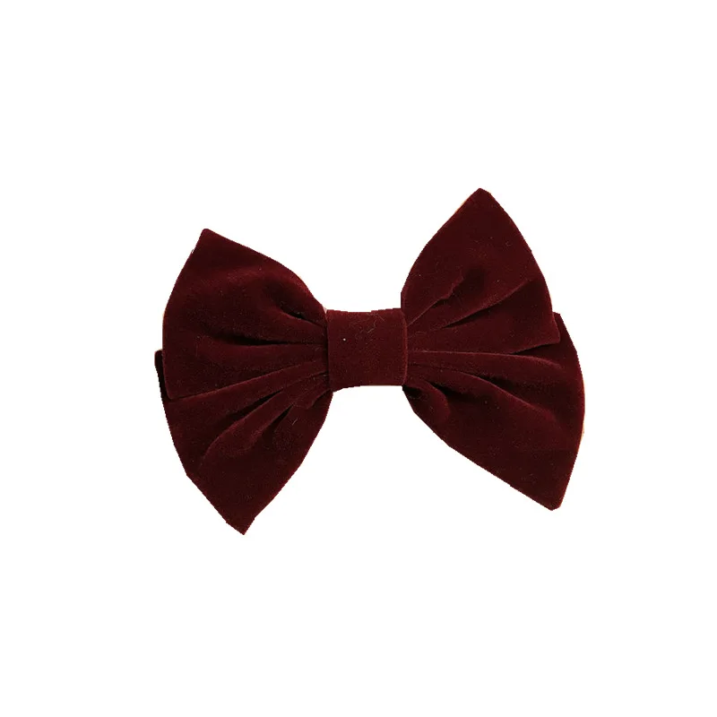 Бархатная заколка для волос с большим бантом Весенняя заколки конского хвоста