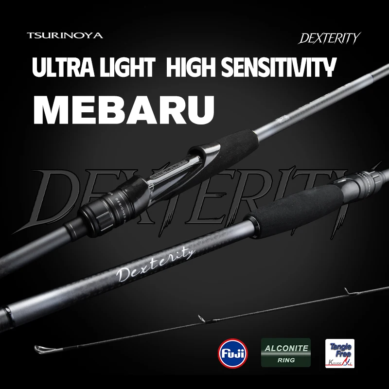 Фото Удилище для рыбалки TSURINOYA MEBARU & AJING DEXTERITY 2.36м 2.51м Light Game S792L S832L с кольцами FUJI A, 2 секции, XF Action, для ловли групера №1