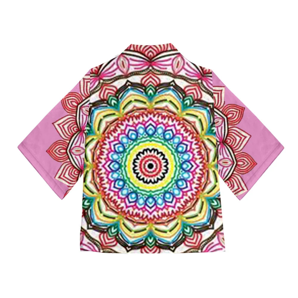 

LIANSHUO 2022 New Japanese Casual Kimono Streetwear Men's Fashion Cardigan Floral Pattern Three-quarter Sleeve Men Clothing
