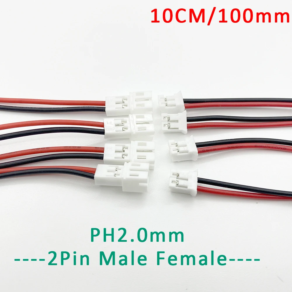 

2/5/10Pair Micro JST PH2.0mm Connector Cable Pitch 2.0mm Male Plug Female Jack DIY Electrical Socket Wire Terminal Adapter 10CM