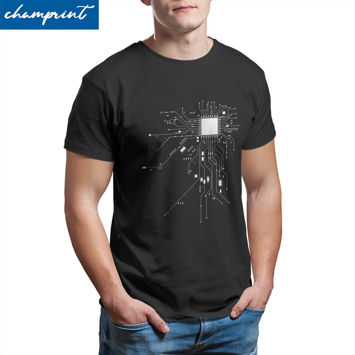 

Computer CPU Core Heart GEEK Nerd Freak Hacker T-Shirts Men Cotton Tee Shirt Round Neck Short Sleeve T Shirts Summer Clothing