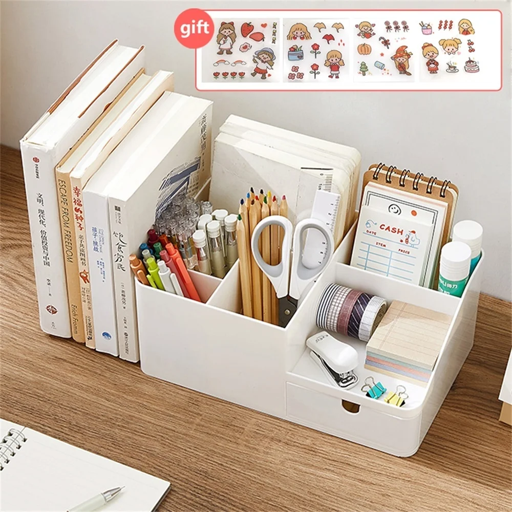 

2in1 pen holder stationery desk organizer cil book school