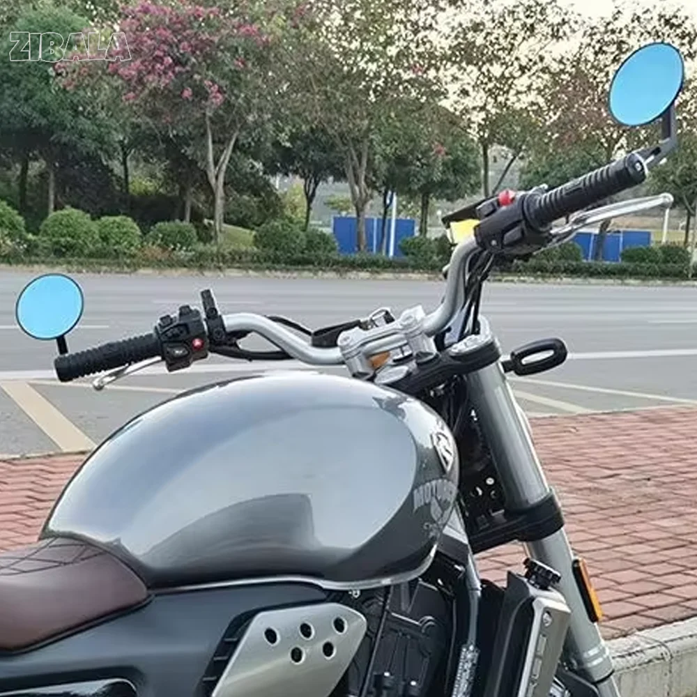 Фото Зеркала для мотоциклов Honda CB650R, CB300R, CB750, CBR650F, NC19, NC22, VFR1200X, круглые, 7/8 дюйма, для модификации руля, ретро-отражатели №1