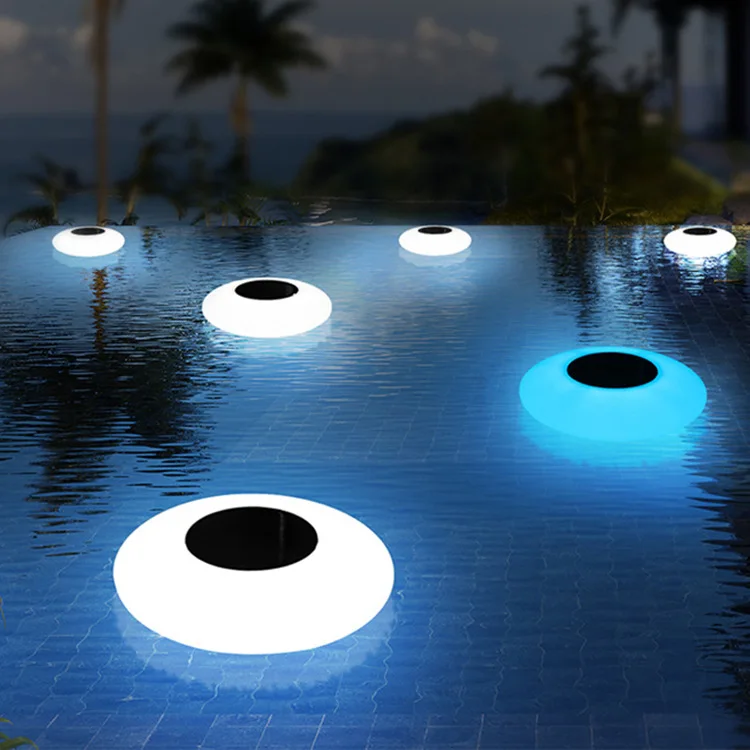 

solar energy water surface float lamp swimming pool atmosphere lamp outdoor pond water proof lawn lamp Colorful LED lamp