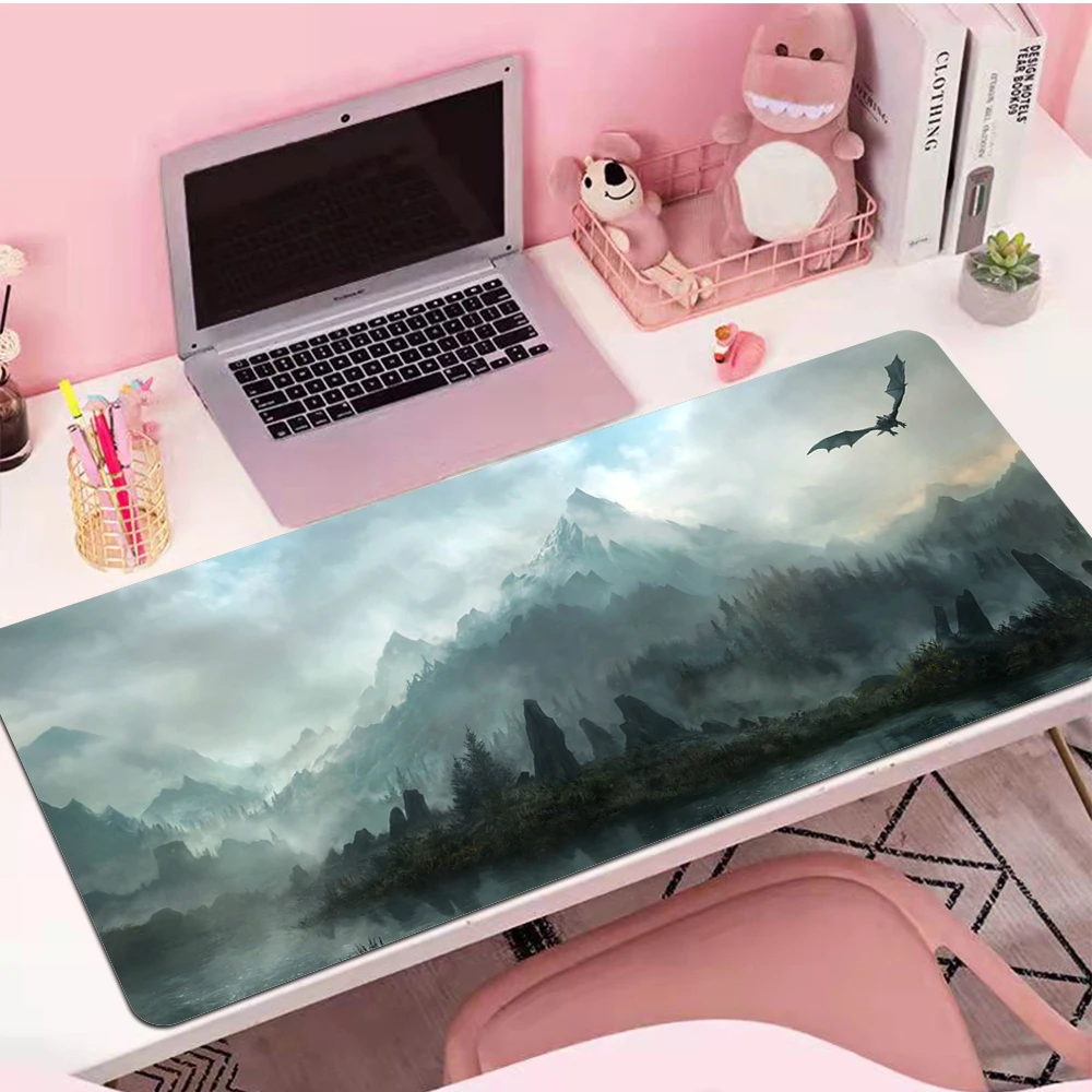 

skyrim mouse pad gamer 900x400mm notbook mouse mat gel large gaming mousepad cheapest pad mouse PC desk padmouse accessories