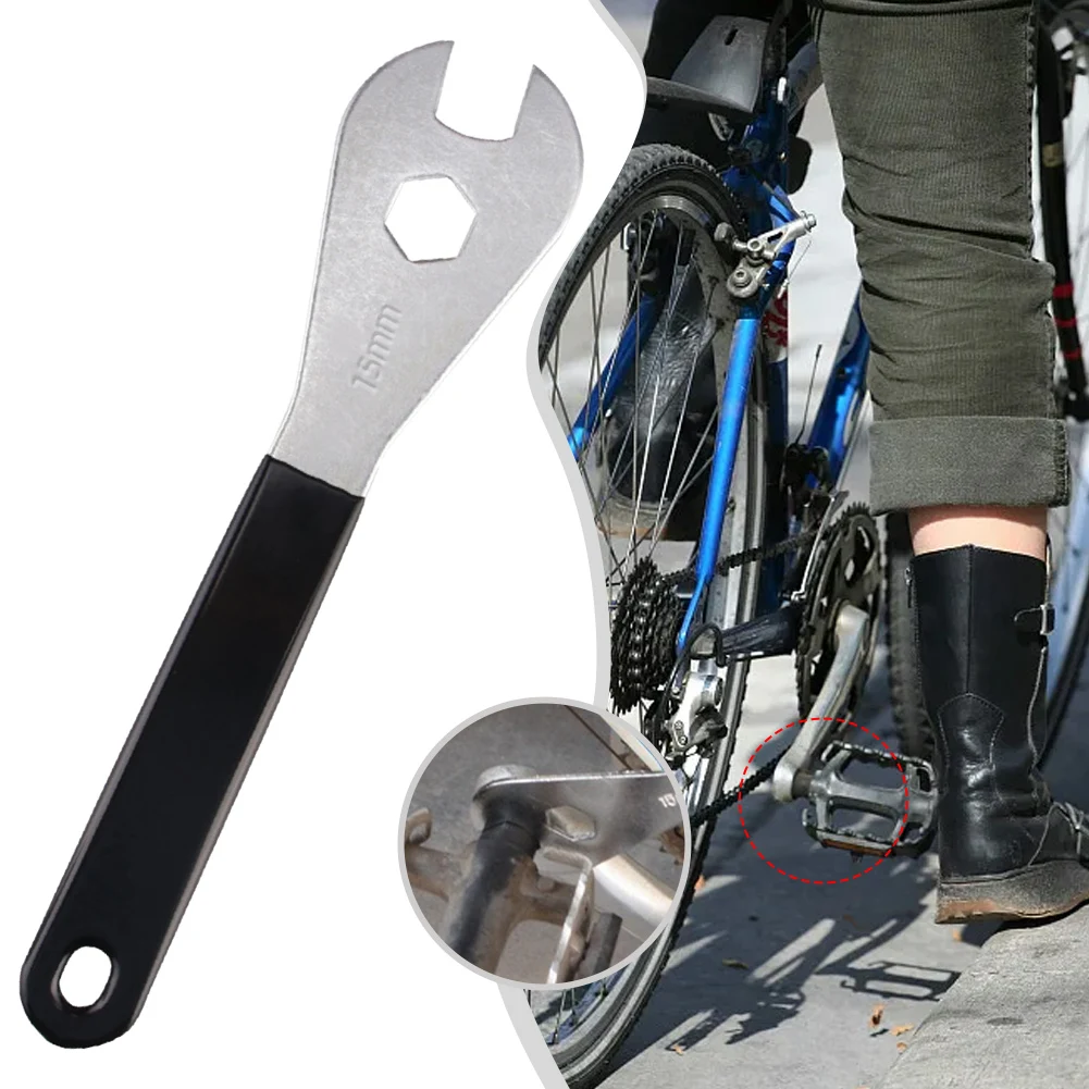 

Bicycle Repair Tool 15 Hub Wrench 2MM Thick Pedal Wrench Carbon Steel 20.5cm For Mountain Bikes/folding Bikes/trunks