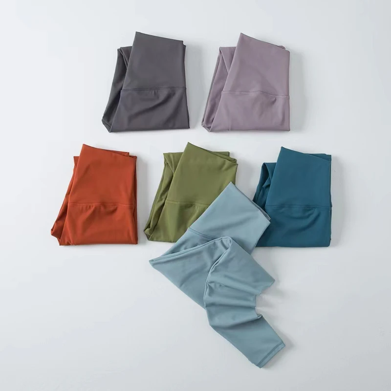 No Embarrassment Line Yoga Pants Women's Fitness Leggings High Waist Anti-Curling Jogging Pants Seamless Sports Leggings