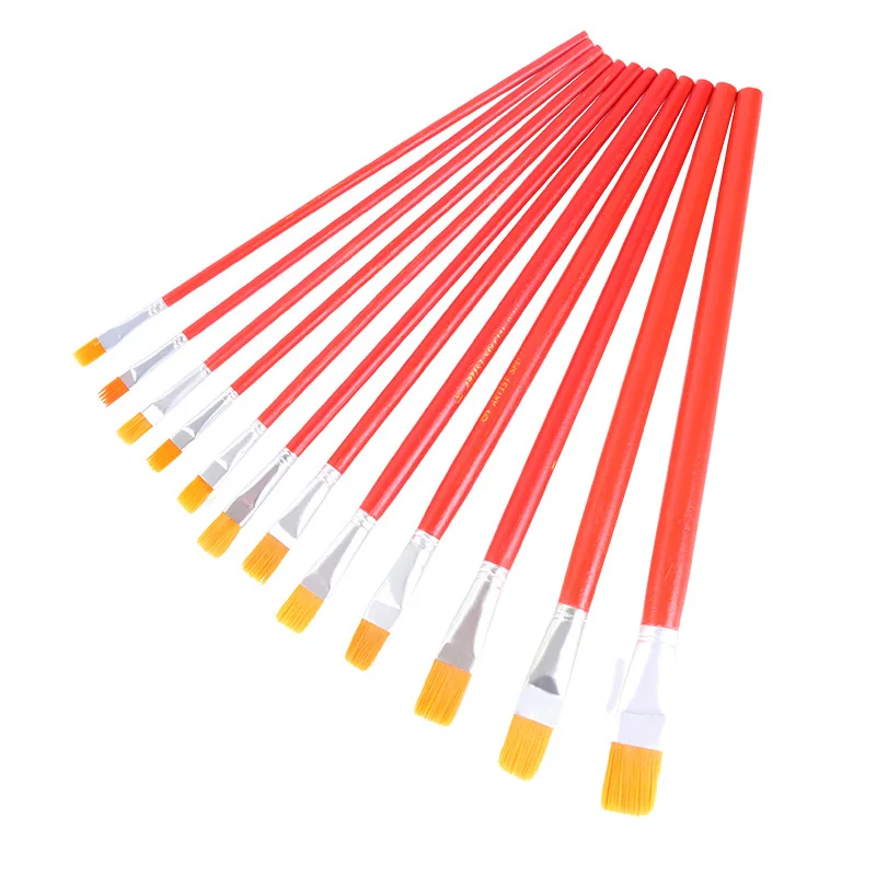 

1Pcs Oil Painting Brush 1-12 No. Nylon Wool Solid Wood Handle Acrylic Oil Watercolor Gouache Draw Pictures Tool HB-020