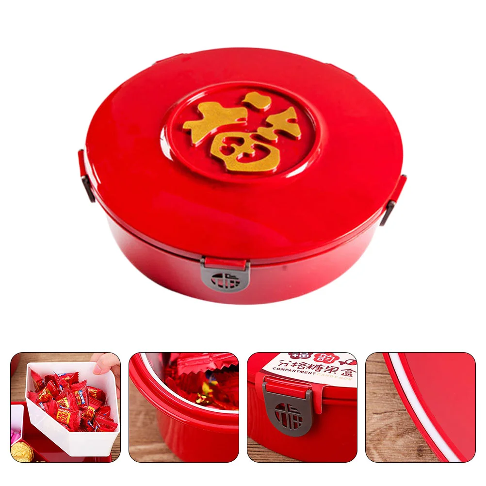 

Tray Serving Snack Candy Fruit Box Platter Snacks Divided Plate Dish Container Chinese Year Compartment Appetizer New Holder Nut