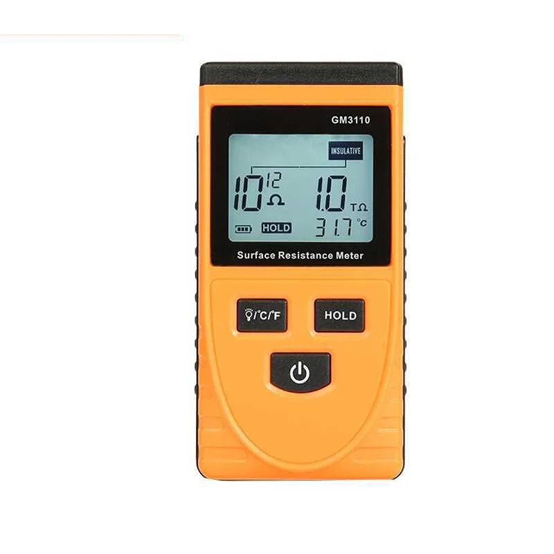

Surface ResistanceTester Anti-static LCD Tester Digital Display Anti-static Resistance Meter Temperature Meter GM3110