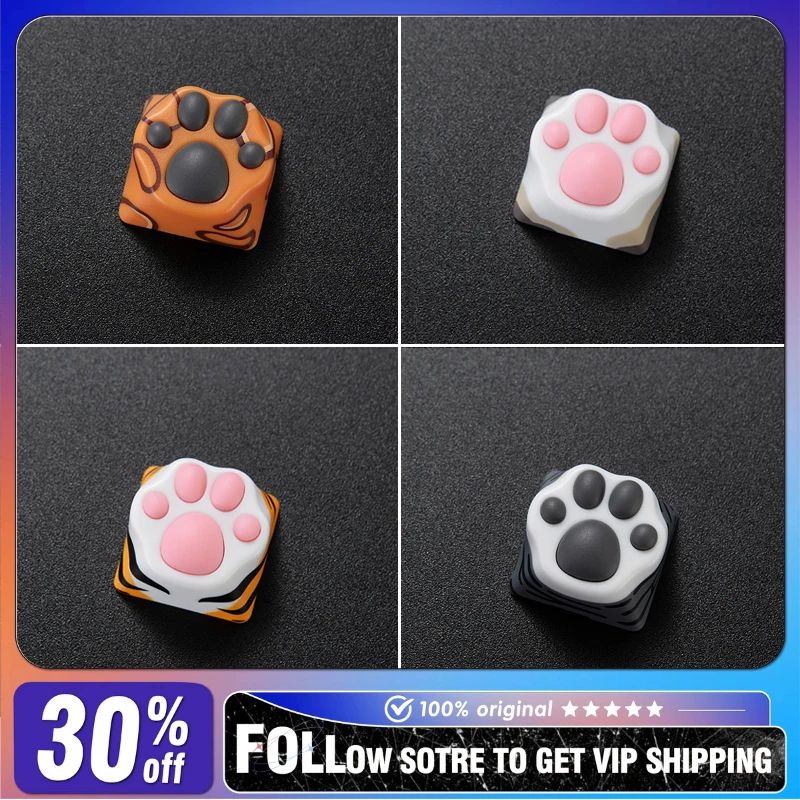 Тематические колпачки клавиш ZOMO с кошачьими крапанами и ящиком для хранения