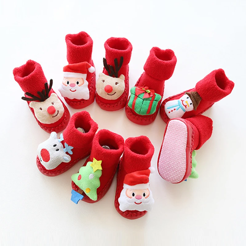 

Baby Anti-skid Socks for Newborns Christmas Gift Thicken Knitting Infant Children Boys Girls Clothes Kids Toddlers Cotton Floor